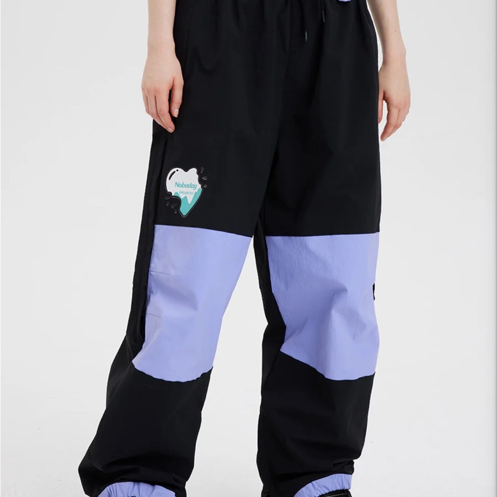 Black and Purple Snowboard Pants